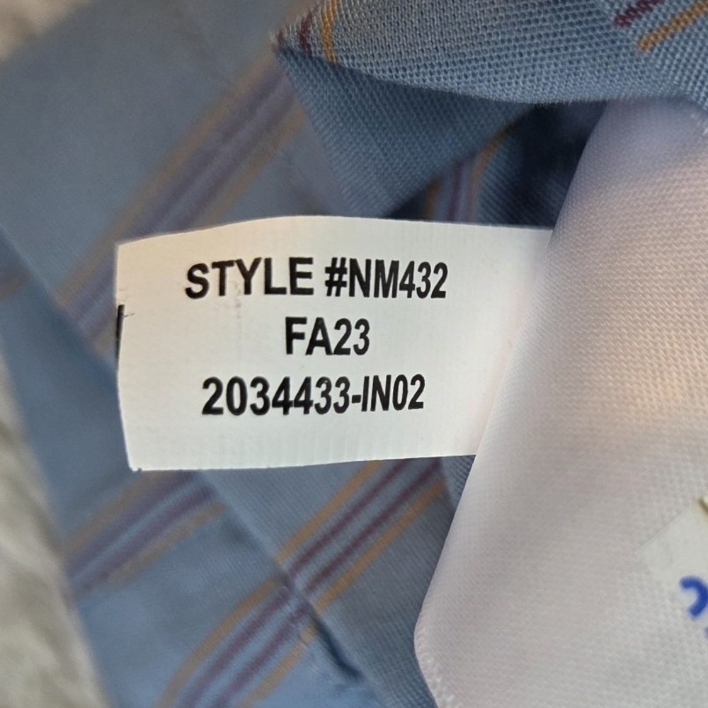 Madewell Cotton Blend Shirt Womens Sz 8 Fitted Striped Hook Eye Closure Blue New - Picture 10 of 10